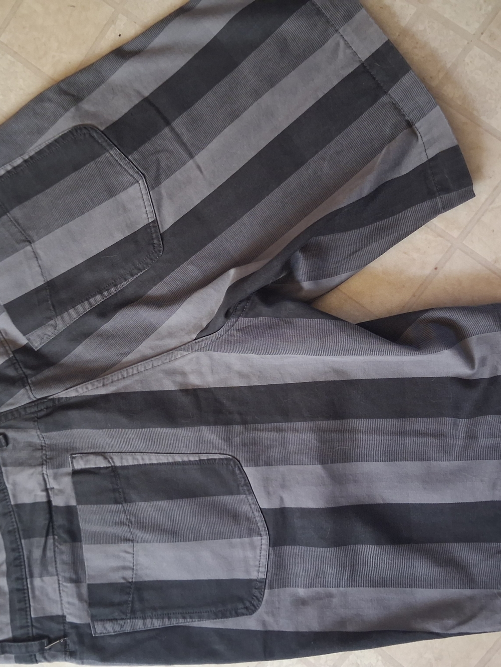 The North Face Men's Gray Striped Shorts